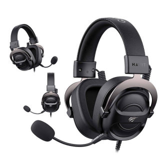 Austiņu mikrofoni - Gaming headphones HAVIT H2002E (black) H2002E - ātri pasūtīt no ražotāja