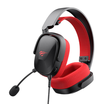 Austiņu mikrofoni - Gaming headphones HAVIT H2039d (red-black) H2039d - ātri pasūtīt no ražotāja