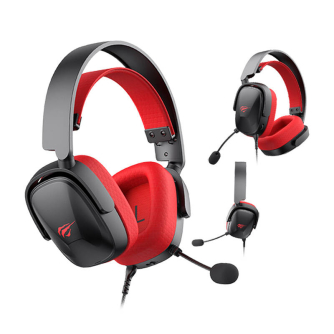 Austiņu mikrofoni - Gaming headphones HAVIT H2039d (red-black) H2039d - ātri pasūtīt no ražotāja