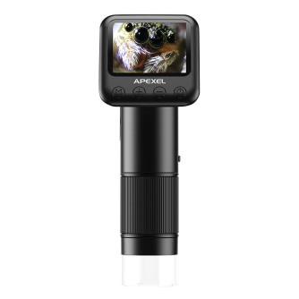 Mikroskopi - APEXEL APL-MS008 LCD digital microscope (black) APL-MS008 - ātri pasūtīt no ražotāja