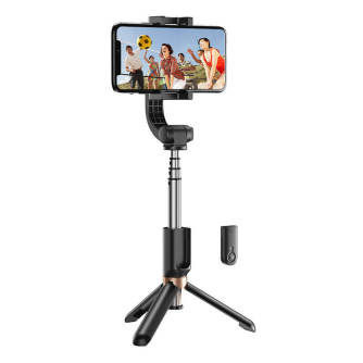 Telefonu statīvi - Selfiestick/tripod bluetooth APEXEL APL-D6 (black) APL-D6 - ātri pasūtīt no ražotāja