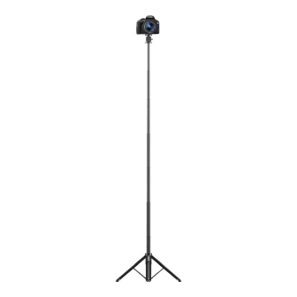 Telefonu statīvi - Selfiestick/tripod bluetooth APEXEL APL-D10 1.5m (black) APL-D10 - ātri pasūtīt no ražotāja