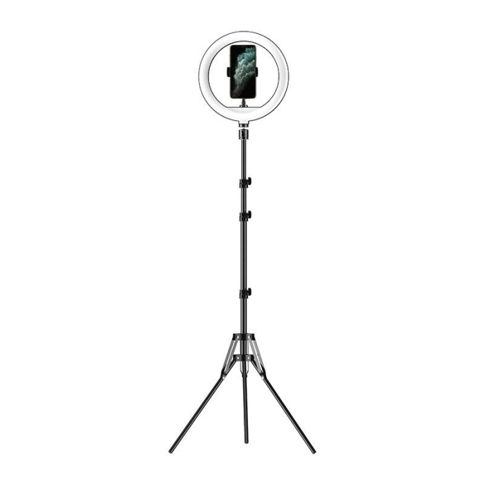 Telefonu statīvi - Tripod/ring light APEXEL APL-FL10JJ14Y (black) APL-FL10JJ14Y - ātri pasūtīt no ražotāja