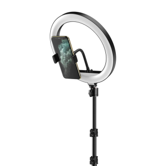 Telefonu statīvi - Tripod/ring light APEXEL APL-FL10JJ14Y (black) APL-FL10JJ14Y - ātri pasūtīt no ražotāja