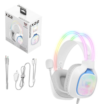 Headset Microphones - ONIKUMA X22 Gaming headset (White) X22 white - quick order from manufacturer