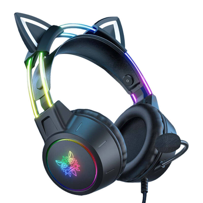 Austiņu mikrofoni - ONIKUMA X15 PRO Gaming headset Cat (Black) X15 PRO Cat Black - ātri pasūtīt no ražotāja