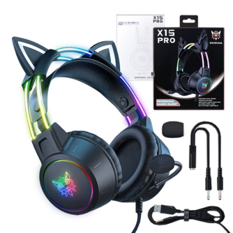 Headset Microphones - ONIKUMA X15 PRO Gaming headset Cat (Black) X15 PRO Cat Black - quick order from manufacturer