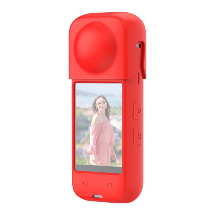 Accessories for Action Cameras - Silicone protective case PULUZ for Insta360 X4 (red) PU985R - quick order from manufacturer