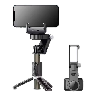 Штативы для телефона - Gimbal/stand with light APEXEL Q18 (black) Q18 - быстрый заказ от производителя