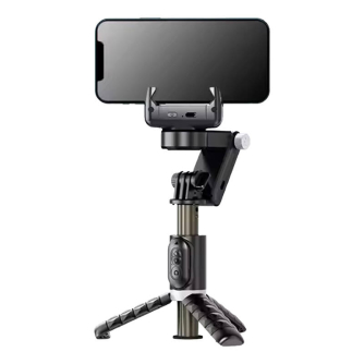 Штативы для телефона - Gimbal/stand with light APEXEL Q18 (black) Q18 - быстрый заказ от производителя