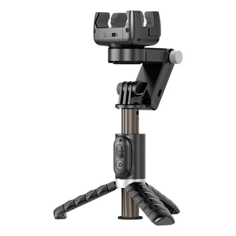 Штативы для телефона - Gimbal/stand with light APEXEL Q18 (black) Q18 - быстрый заказ от производителя