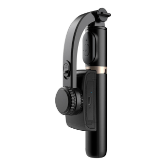 Telefonu statīvi - Gimbal/stand with light APEXEL Q08d (black) Q08d - ātri pasūtīt no ražotāja