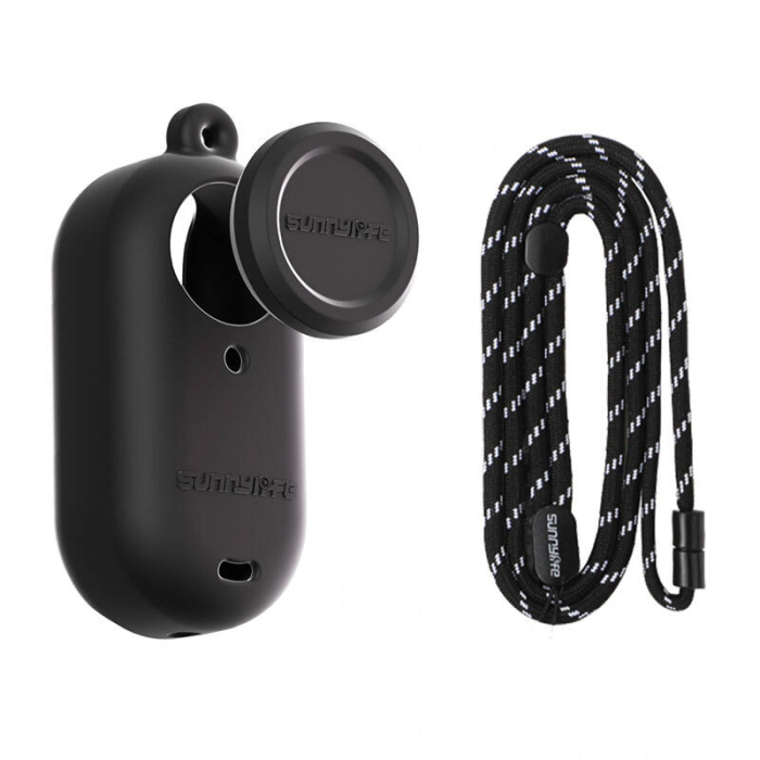 Accessories for Action Cameras - Silicone case with a leash Sunnylife for Insta360 GO 3S (black) G3S-BHT837-D - quick order from manufacturer