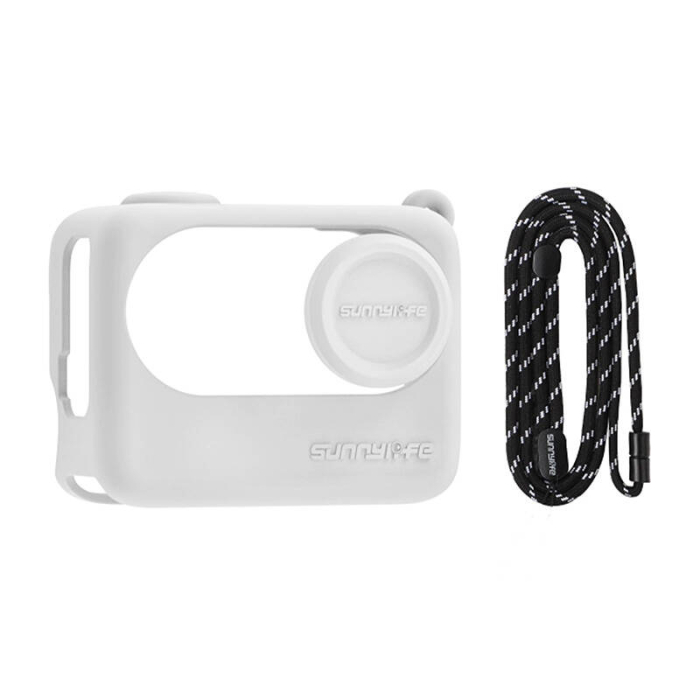 Accessories for Action Cameras - Lanyard + Silicone Case Sunnylife for Insta360 GO 3S (white) G3S-BHT838-W - quick order from manufacturer