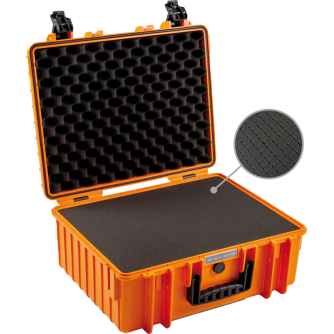 Hard Cases - BW OUTDOOR CASE TYPE 6000 WITH PRE-CUT FOAM (SI) ORANGE 6000/O/SI - quick order from manufacturer