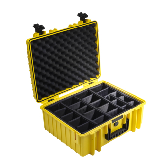 bw B&W Outdoor Cases Type 6000 Yellow (w. dividers)