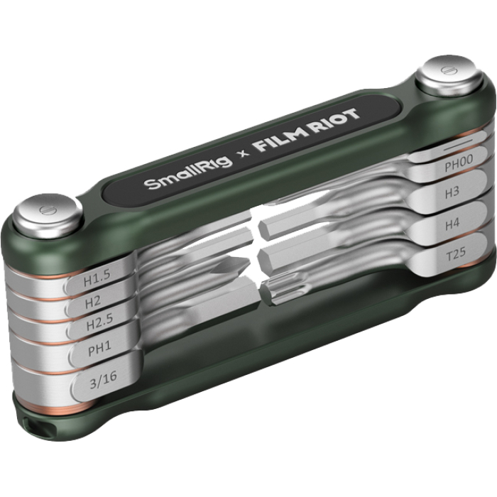 New - SMALLRIG 4814 X FILM RIOT 10-IN-1 FOLDING WRENCH SET WITH MULTIPLE ANGLE POSITIONING GREEN 4814 - quick order from manufacturer