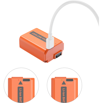 Kameru akumulatori - SMALLRIG 4965 NP-FW50 USB-C RECHARGEABLE CAMERA BATTERY ORANGE 4965 - ātri pasūtīt no ražotāja