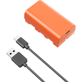 Kameru akumulatori - SMALLRIG 4971 NP-F550 USB-C RECHARGEABLE CAMERA BATTERY ORANGE 4971 - ātri pasūtīt no ražotāja