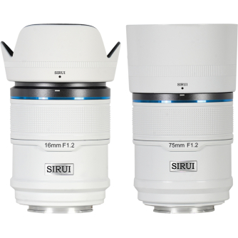 New - SIRUI SNIPER LENS APS-C AF KIT 16 & 75MM F1.2 E-MOUNT WHITE AS-2S-EW - quick order from manufacturer