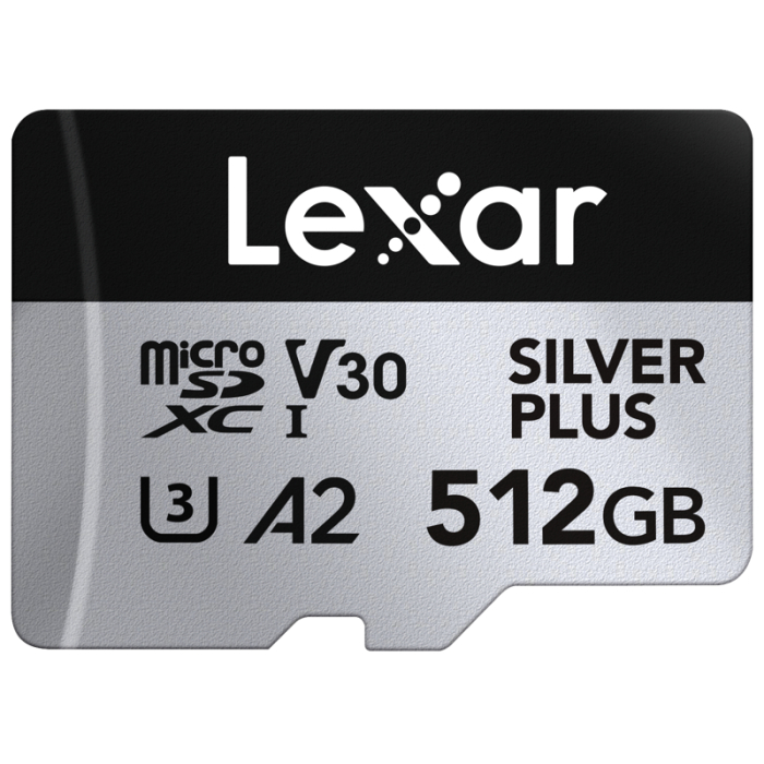 Sortimenta jaunumi - LEXAR MICROSDXC PROFESSIONAL SILVER PLUS UHS-I/U3/A2/4K R205/W150 (V30) 512GB LMSSIPL512G-BNANG - ātri pasūtīt no ražotāja