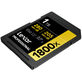 New products - LEXAR SDXC PRO 1800X U3 UHS-II R280/W210 (V60) 1TB LSD1800001T-BNNNG - quick order from manufacturer