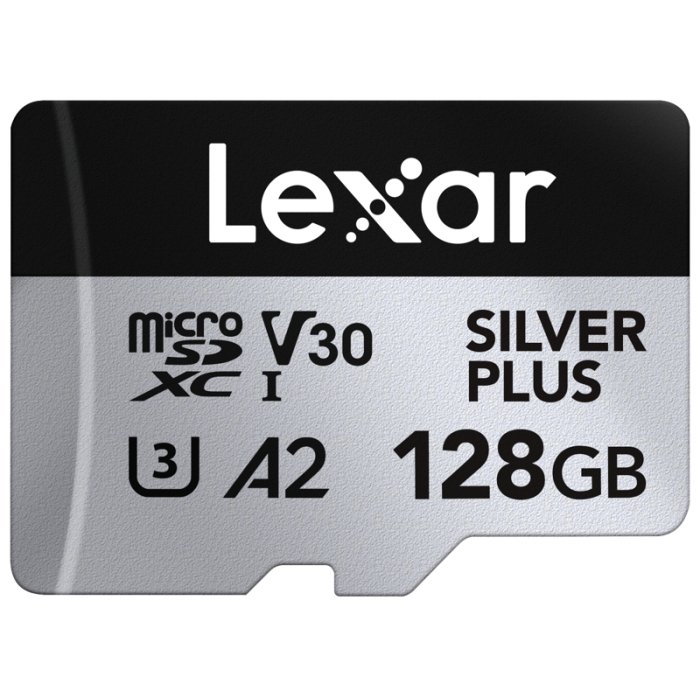 New products - LEXAR MICROSDXC PROFESSIONAL SILVER PLUS UHS-I/U3/A2/4K R205/W150 (V30) 128GB LMSSIPL128G-BNANG - quick order from manufacturer