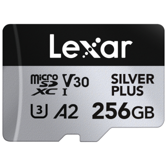 Sortimenta jaunumi - LEXAR MICROSDXC PROFESSIONAL SILVER PLUS UHS-I/U3/A2/4K R205/W150 (V30) 256GB LMSSIPL256G-BNANG - ātri pasūtīt no ražotāja