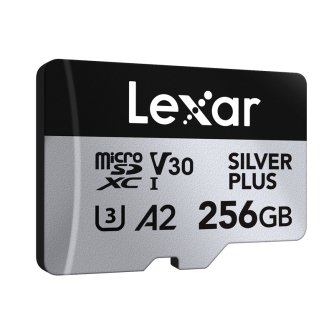 New products - LEXAR MICROSDXC PROFESSIONAL SILVER PLUS UHS-I/U3/A2/4K R205/W150 (V30) 256GB LMSSIPL256G-BNANG - quick order from manufacturer