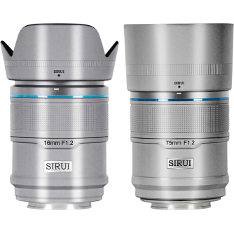 New products - SIRUI SNIPER LENS APS-C AF KIT 16 & 75MM F1.2 E-MOUNT SILVER AS-2S-ES - quick order from manufacturer