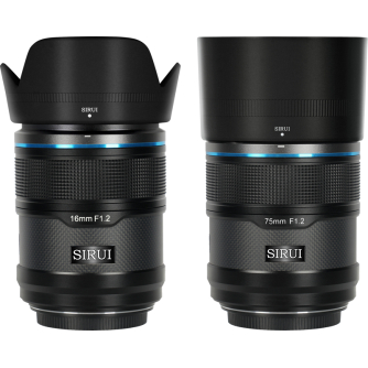 Mirrorless Lenses - SIRUI SNIPER LENS APS-C AF KIT 16 & 75MM F1.2 X-MOUNT BLACK CARBON AS-2S-XB - quick order from manufacturer