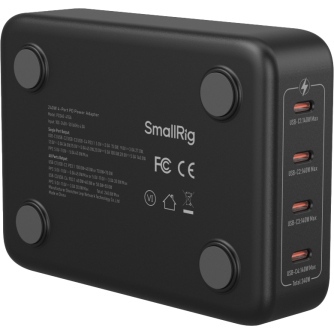 Telefonų, planšetinių kompiuterių ir GPS įkrovikliai - SMALLRIG 4752 240W 4-PORT PD POWER ADAPTER 4752 - быстрый заказ от произв