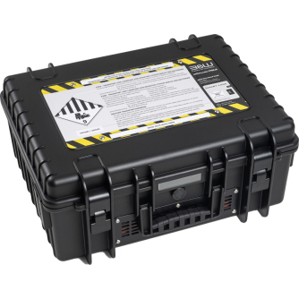 Kietas kelioninis dėklas - BW OUTDOOR BATTERY.CASE 908.8. TRANSPORT & STORAGE OF DEFECTIVE LITHIUM BATTERIES, BLACK 108246 - быс