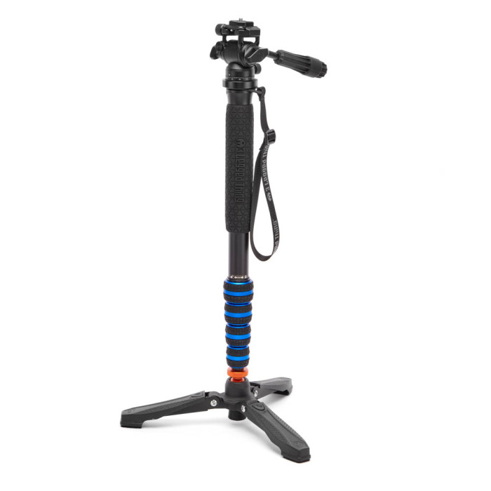 New products - 3 Legged Thing Punks Taylor 2.0 Monopod Kit w/wrist strap & DOCZ2 Foot Stabilizer Blk w/Blue TAYLORSKBLUE - quick order from manufacturer