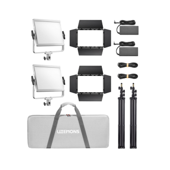 Godox Litemons LP400Bi Bi color LED Light Panel 2 light kit LP400Bi K2