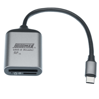 Sortimenta jaunumi - Hoodman Steel SD & Micro SD UHSII enabled memory card reader USB 3.2 Gen 1 HUHS2C - ātri pasūtīt no ražotāja