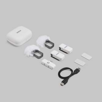 Беспроводные петличные микрофоны - RODE Wireless Micro Ultra compact microphone for smartphones Lightning White double kit - быс