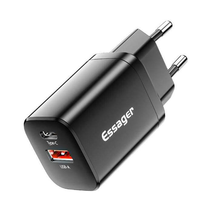 WallCharger1xUSB-A1xUSB-C30WPD QC(black)