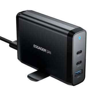 Galdaladetajs2xUSB-C1xUSB-A140WGaN(melns)