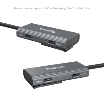 Docks & HUB - SMALLRIG 4598 USB-C HUB 4-IN-1 PD/USB-C 3.1/USB-C 2.0 с аудио адаптером 4598 - купить сегодня в магазине и с доста