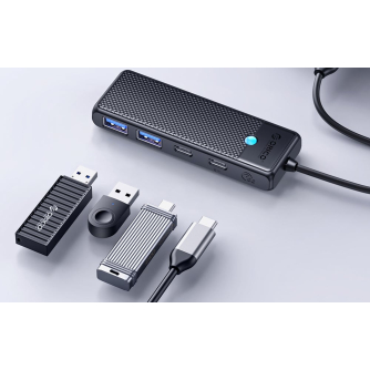 Docks & HUB - Orico 4in1 USB HUB centrmezgls A3.0x2 + Type-C3.0x1 + PD100Wx1 - perc šodien veikalā un ar piegādi