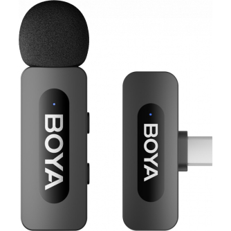 Bezvadu piespraužamie mikrofoni - Boya Ultra Compact Wireless Microphone BY-V10 V2 for Android & iPhone 15 - perc šodien veikalā un ar piegādi