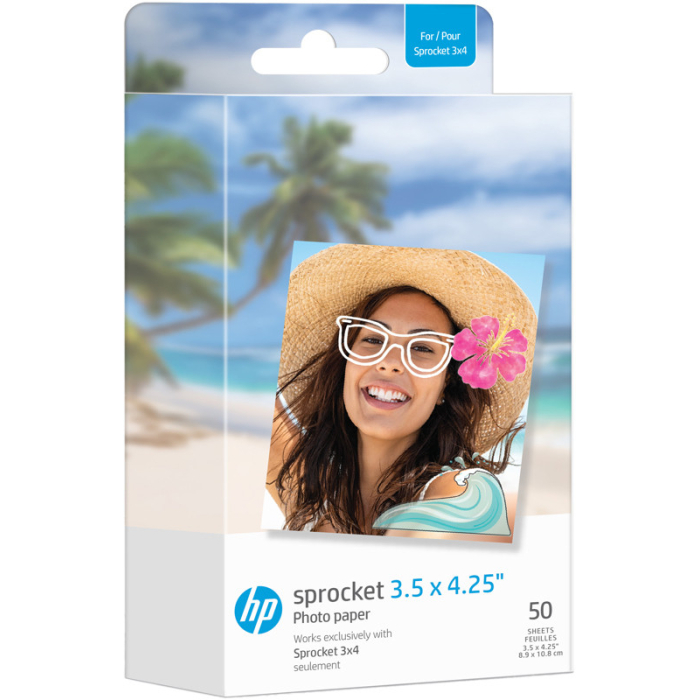 Sortimenta jaunumi - HP photo paper Sprocket Zink 8.9x10.8cm 50 sheets HPIZ3X450 - быстрый заказ от производителя