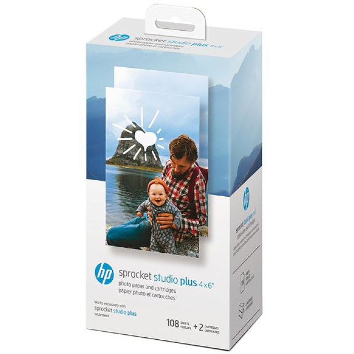 New products - HP photo paper + ink cartridge Sprocket Studio Plus 4x6 108 sheets HPIS4X6C108 - quick order from manufacturer