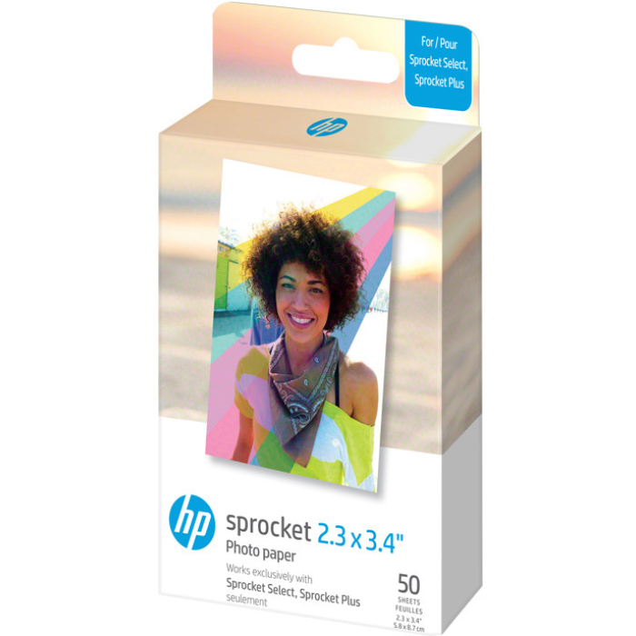 New products - HP photo paper Sprocket Select Zink 5.8x8.6cm 50 sheets HPIZL2X350 - quick order from manufacturer