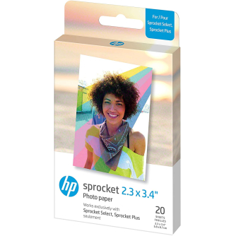 New products - HP photo paper Sprocket Plus Zink 5.8x8.6cm 20 sheets HPIZL2X320 - quick order from manufacturer