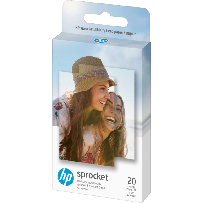 New products - HP photo paper Sprocket Zink 5x7.6cm 20 sheets HPIZ2X320 - quick order from manufacturer