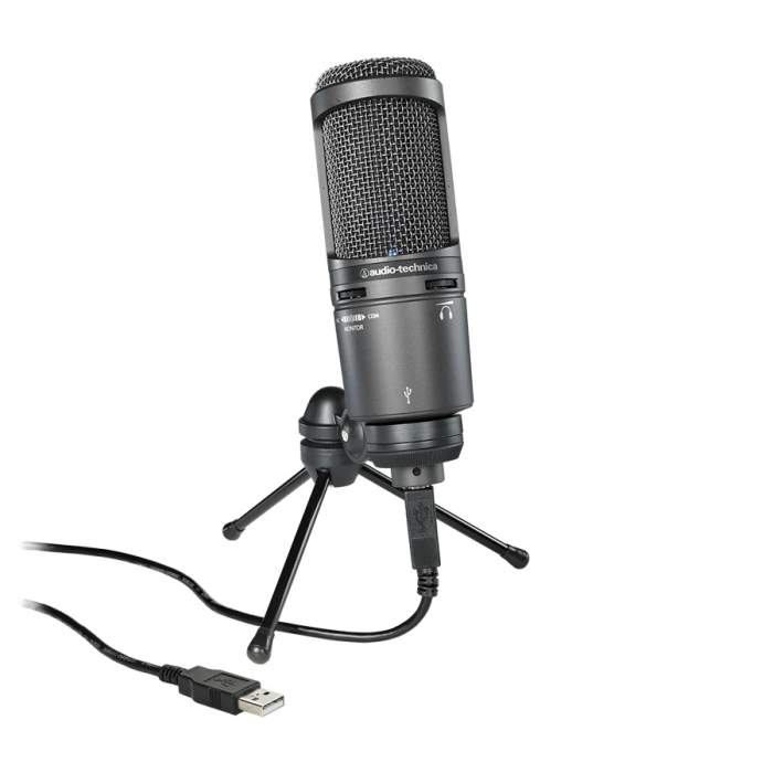 Podkāstu mikrofoni - Audio-Technica AT2020USB+ Cardioid Condenser USBmicrophone - купить сегодня в магазине и с доставкой