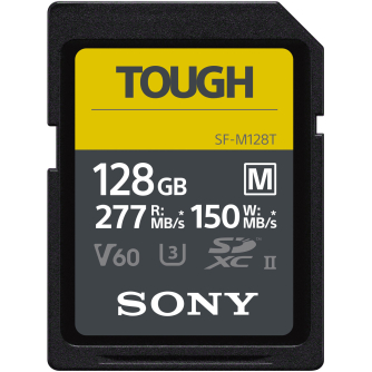 Memory Cards - Sony SDXC M Tough series 128GB UHS-II Class 10 U3 V60 (SF-M128T) - quick order from manufacturer