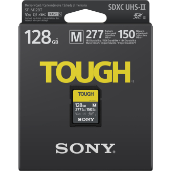 Memory Cards - Sony SDXC M Tough series 128GB UHS-II Class 10 U3 V60 (SF-M128T) - quick order from manufacturer